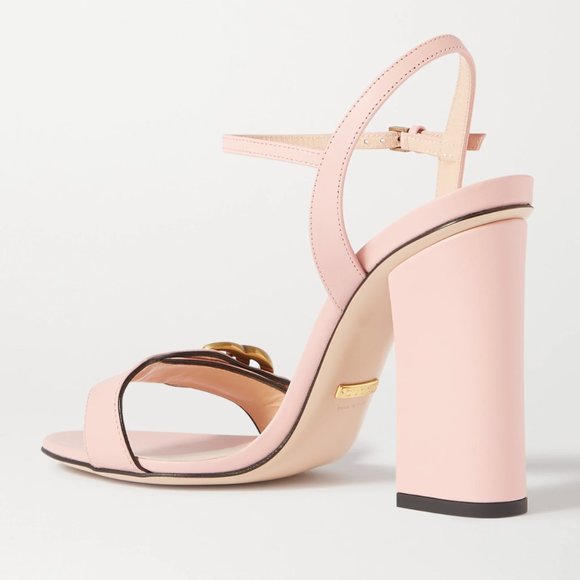 Gucci GG Marmont Block Heel Sandal in Perfect Pink NEW IN BOX - Picture 3 of 9